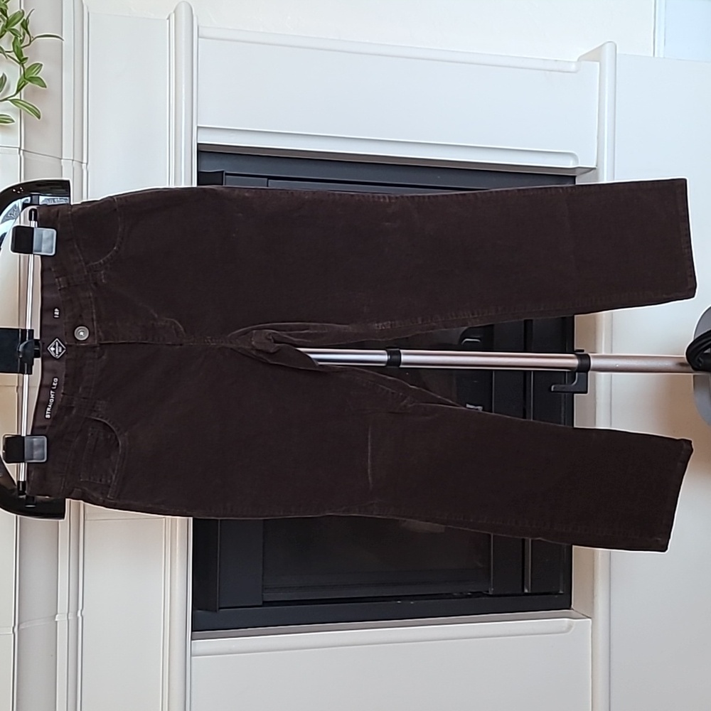 ST JOHN'S BAY WOMENS SIZE 12P CORDUROY PANTS BROWN